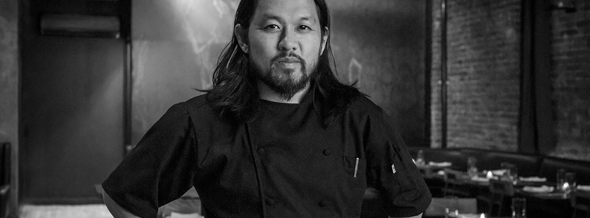 Phet Schwader in a restaurant