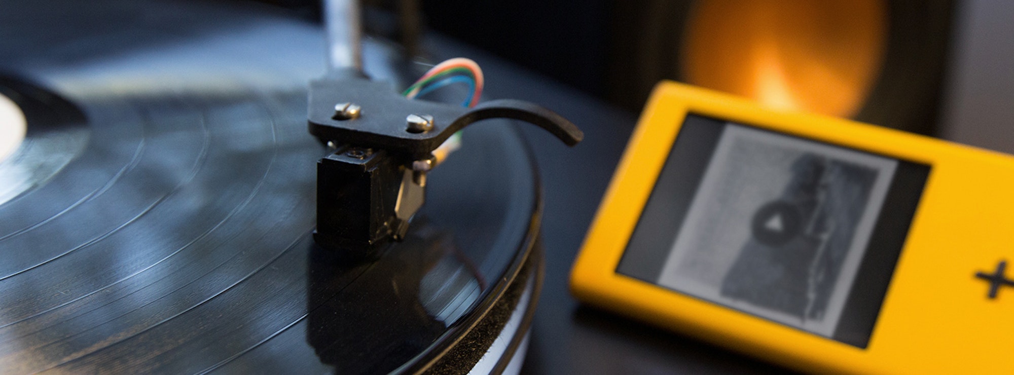 MP3 player and a record player