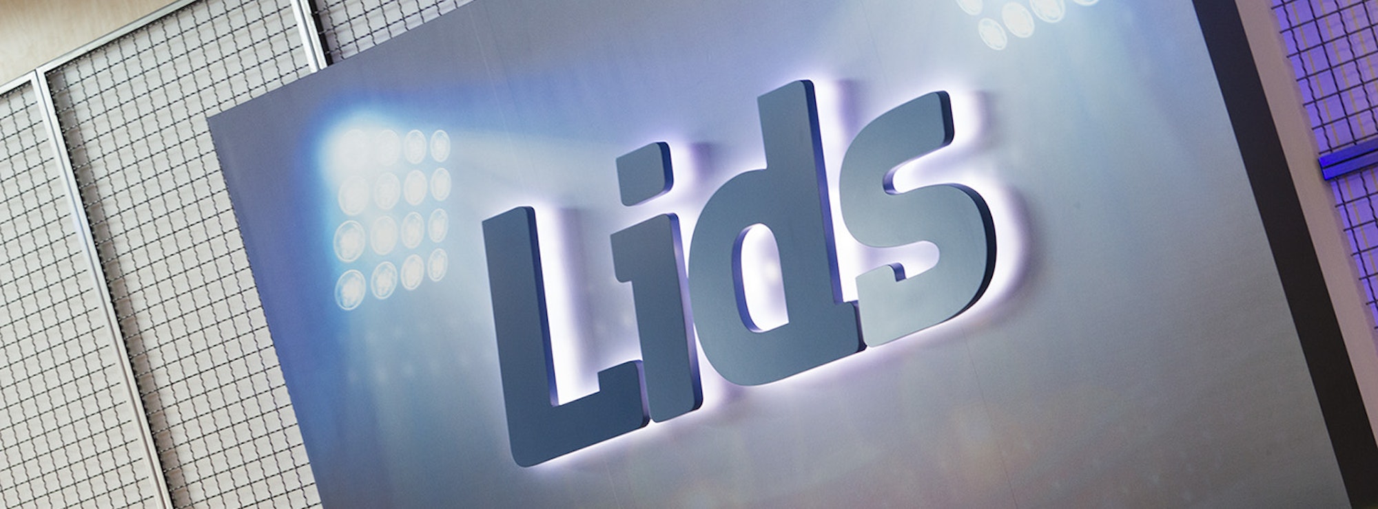 Lids lobby graphic sign