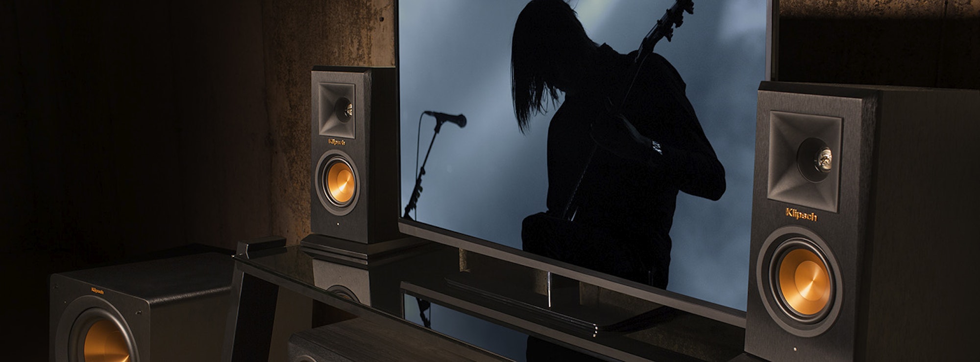 Reference Premiere wireless speaker system around a tv