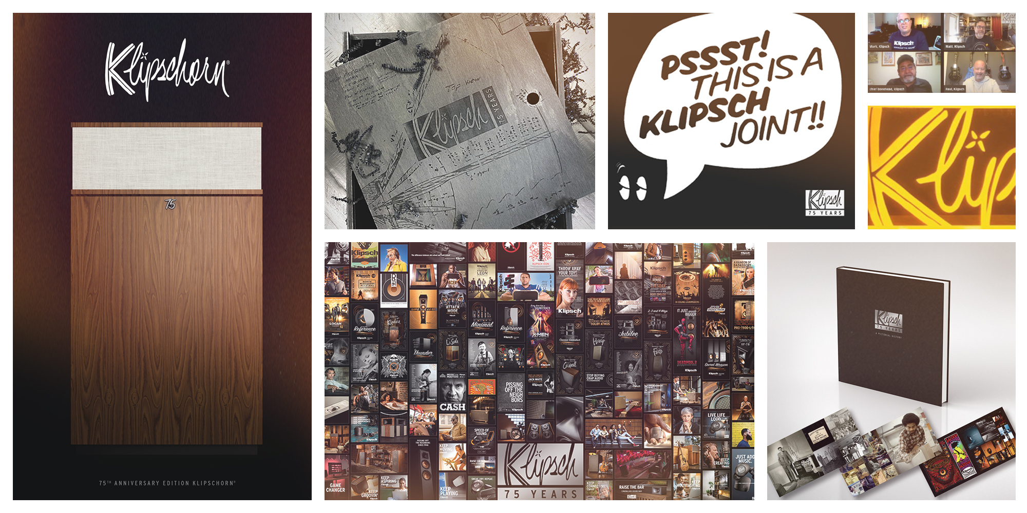 2021 Klipsch History Collage of Klipsch 75th Anniversary 2000x1000
