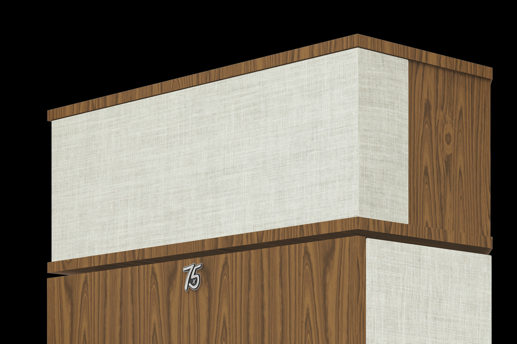 75th anniversary klispschorn close up logo facing left