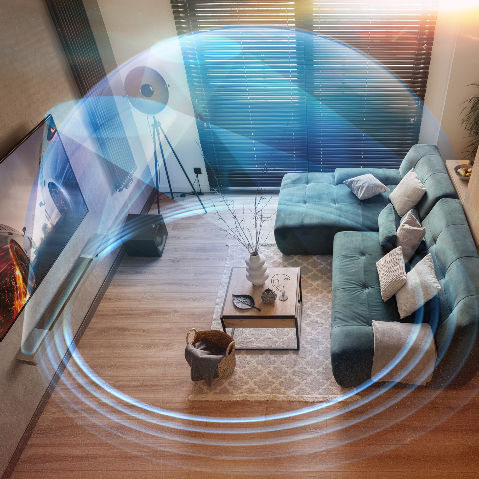 Flexus CORE 200 Web Images Immersive Spatial Sound in brighter room 2000x2000 B