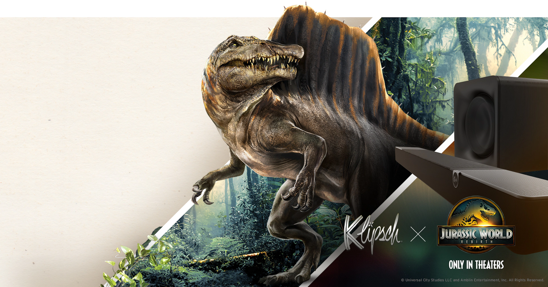 Jurassic World Rebirth and Klipsch Flexus Theaters 2000x1000