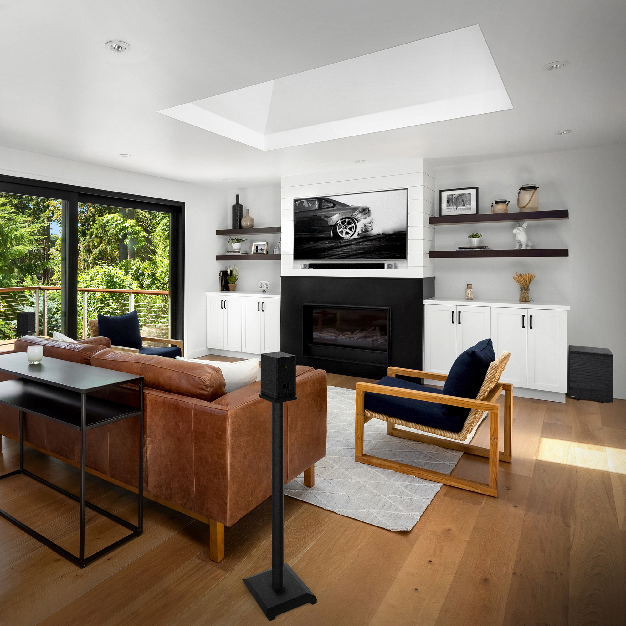 Klipsch Cinema 800 Sound Bar 5 1 system in a living room setting mobile