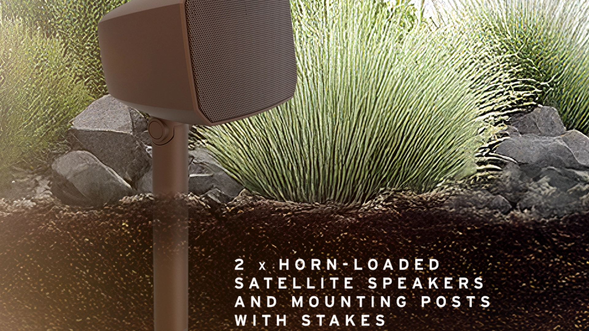 Klipsch Courtyard Side view of satellite speaker in ground 2000x2000