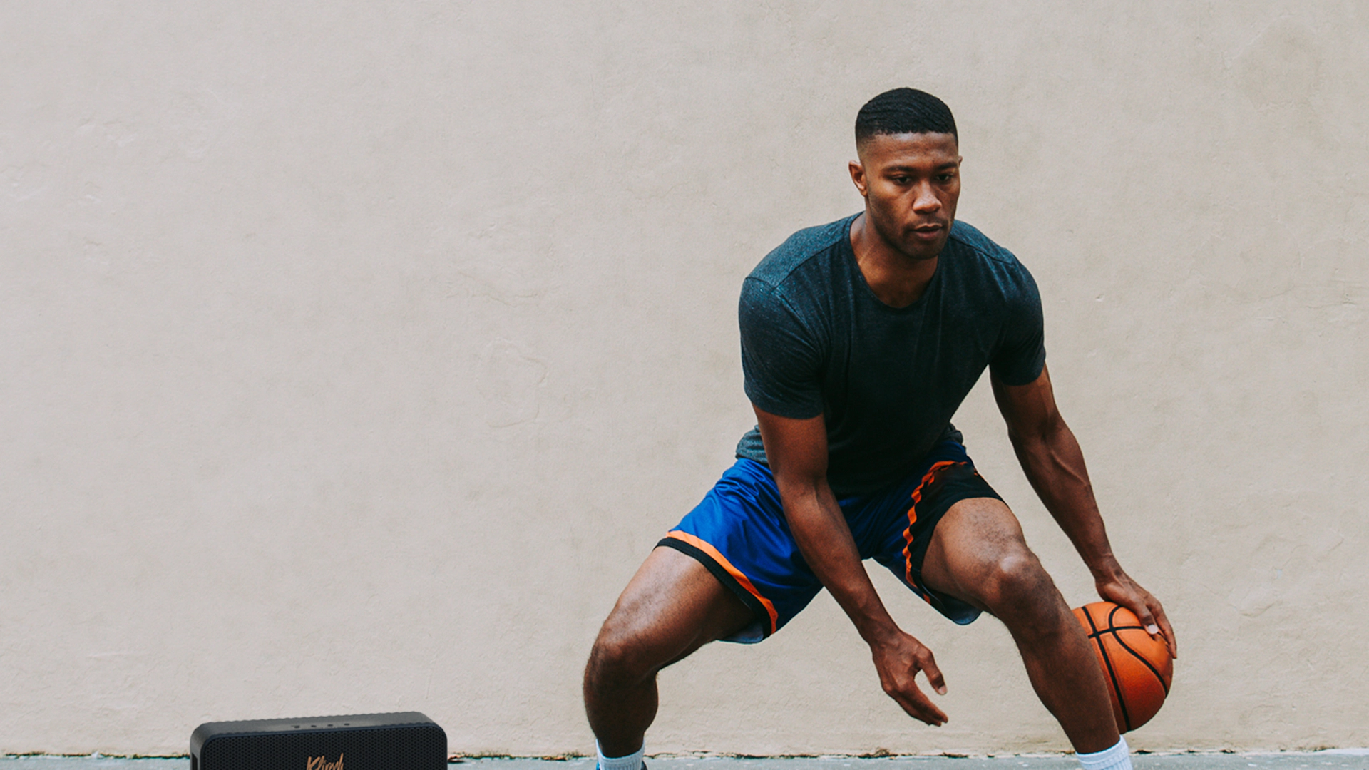 Klipsch Detroit on basketball court beside athlete 2000x2000