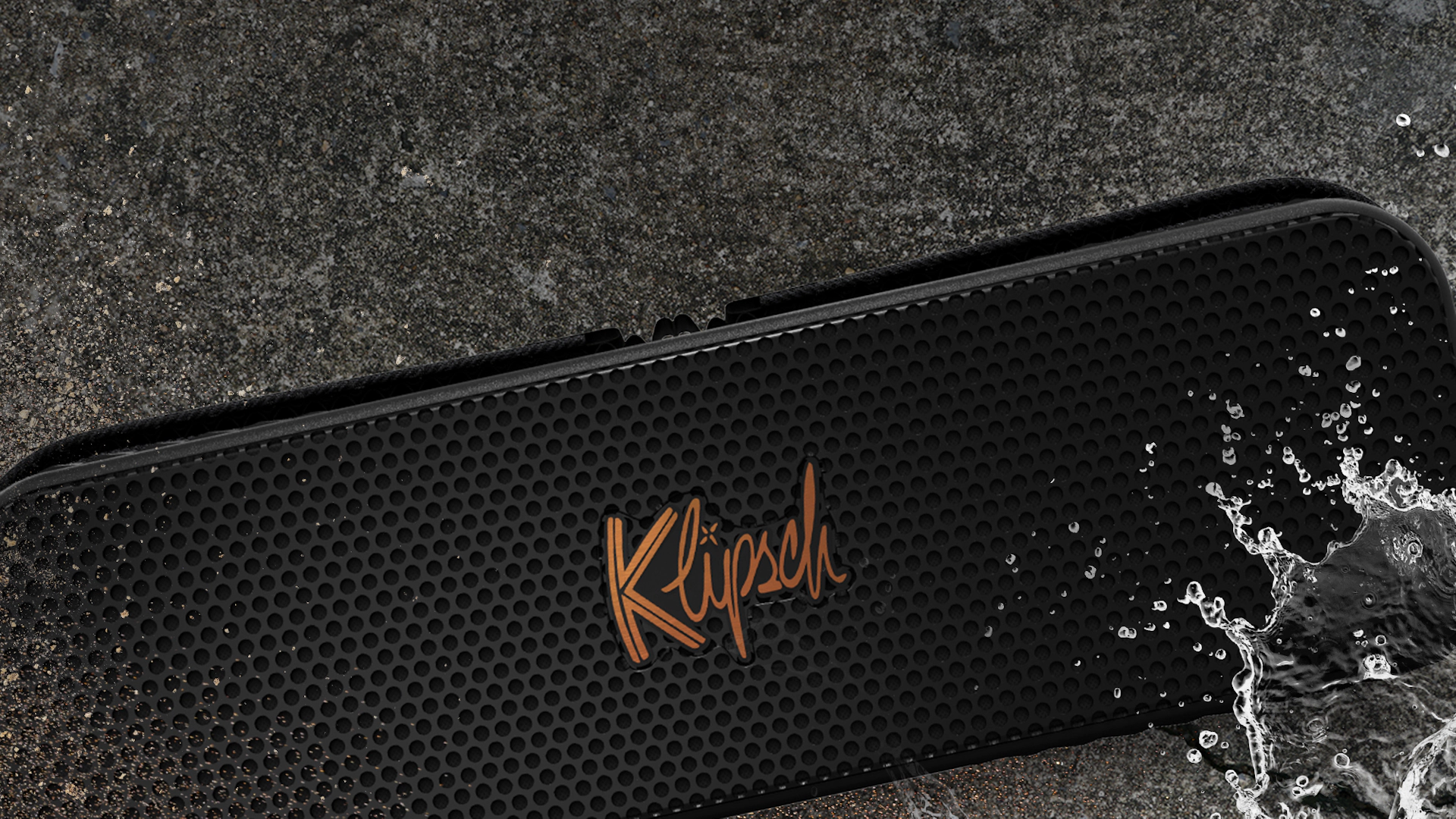 Klipsch Detroit on rough background with sand and water 2000x2000