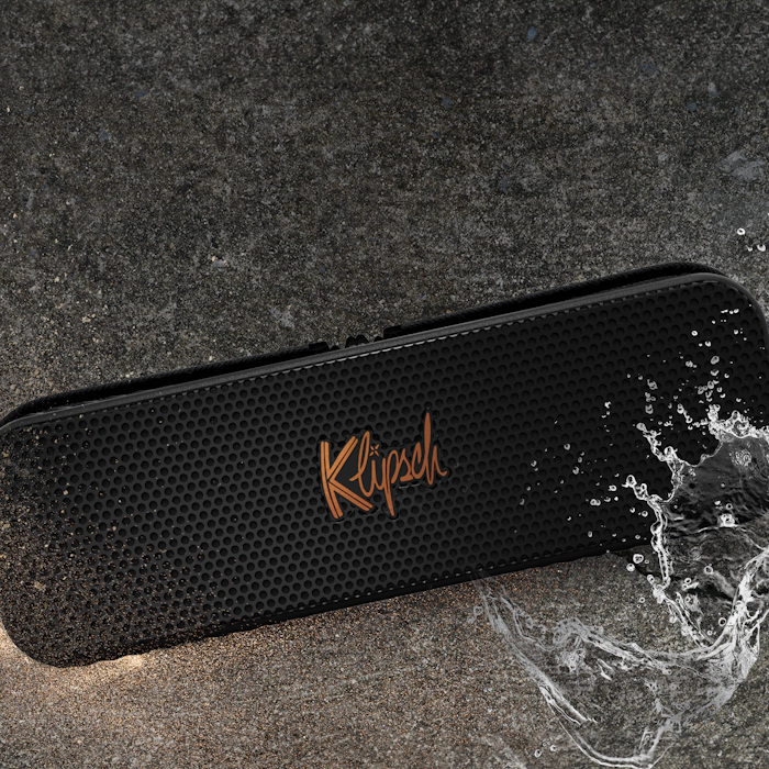 Klipsch Detroit on rough background with sand and water 2000x2000