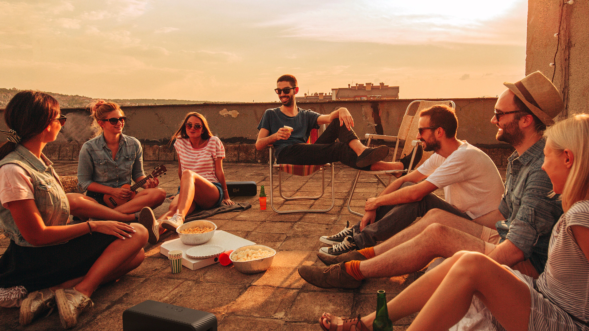 Klipsch Detroit portable speakers at rooftop hang 2000x2000