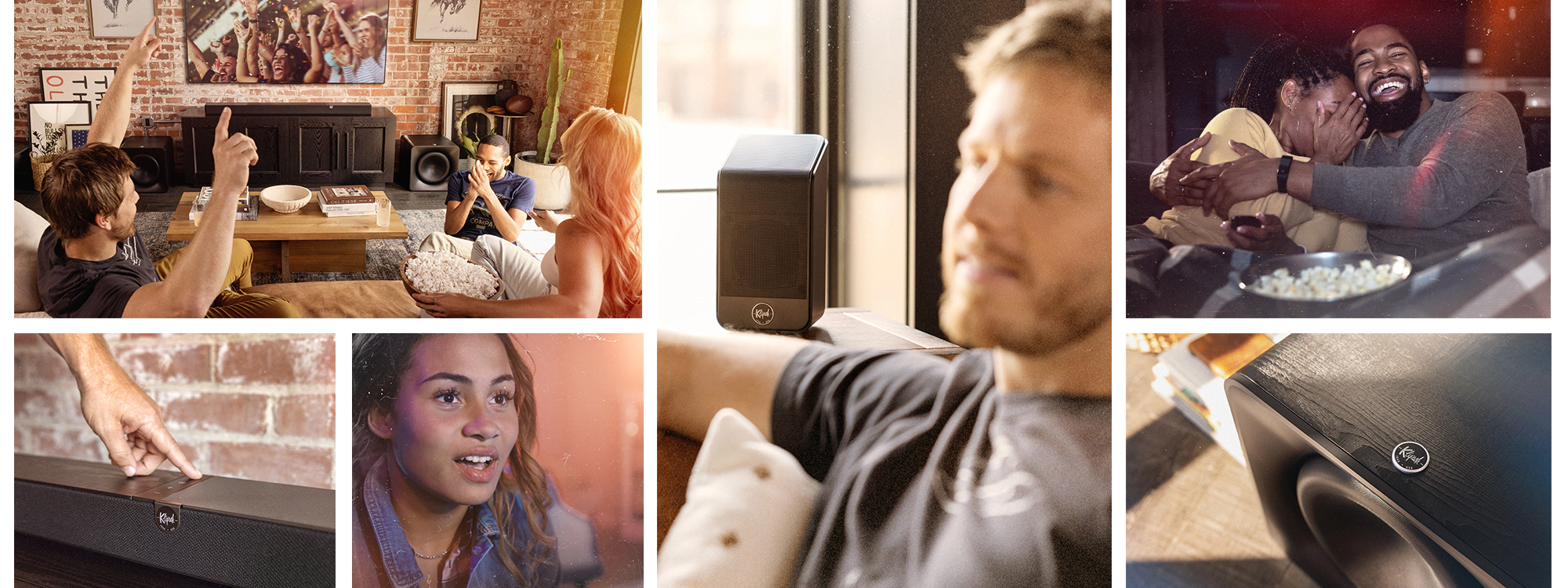 Klipsch Flexus Powered by Onkyo collage of historic and brand new images with lens flares 3 2000x750