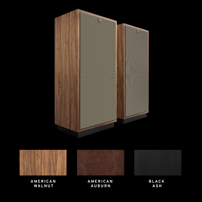 Klipsch Forte veneer options as seen in swatches 2000x2000