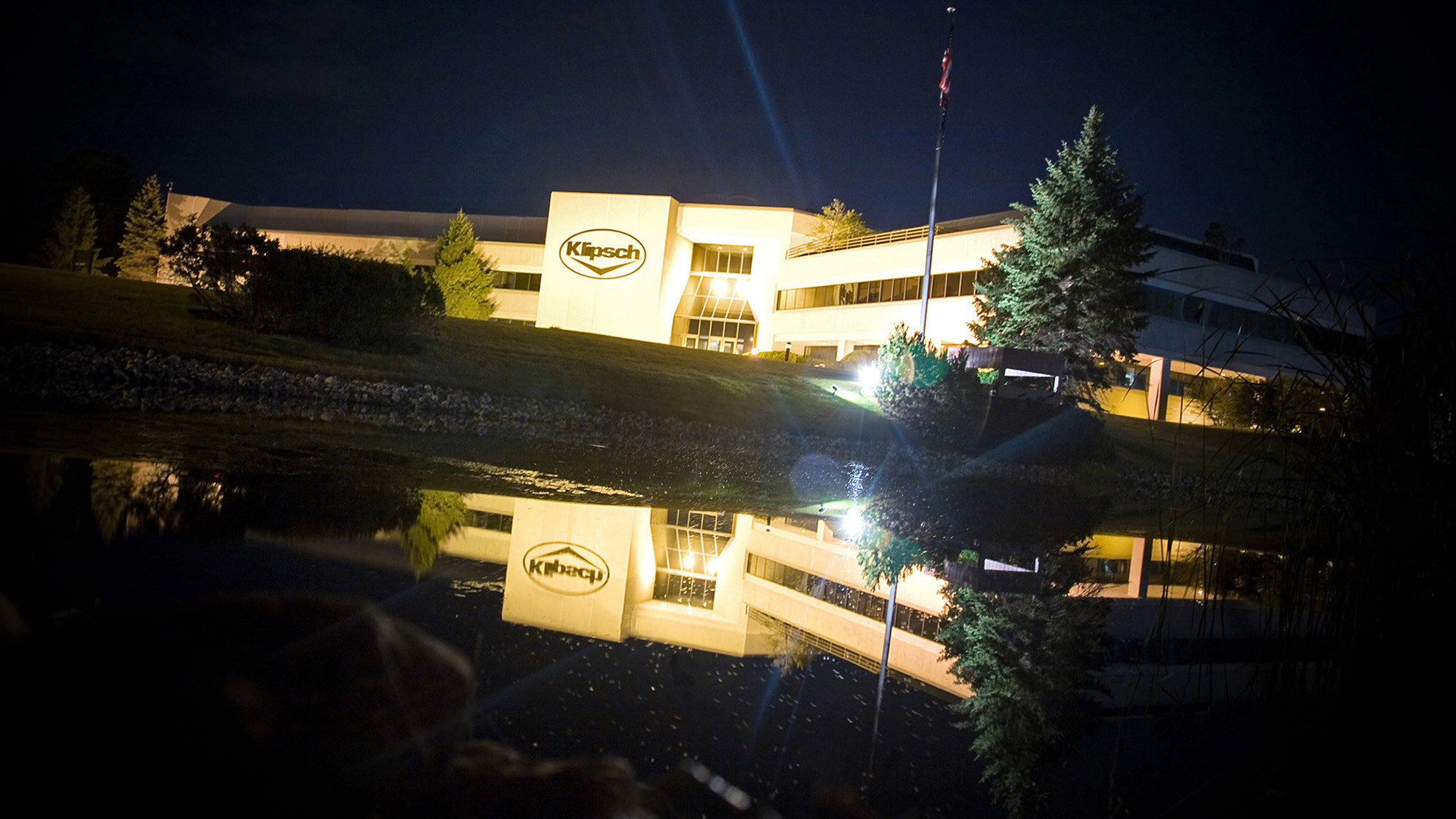 Klipsch HQ Indianapolis at night 2000x1125