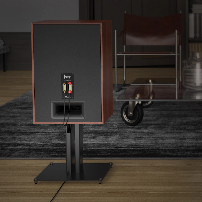 Klipsch KS 12 Loudspeaker Stand with built in cord management shown on the back 2000x2000