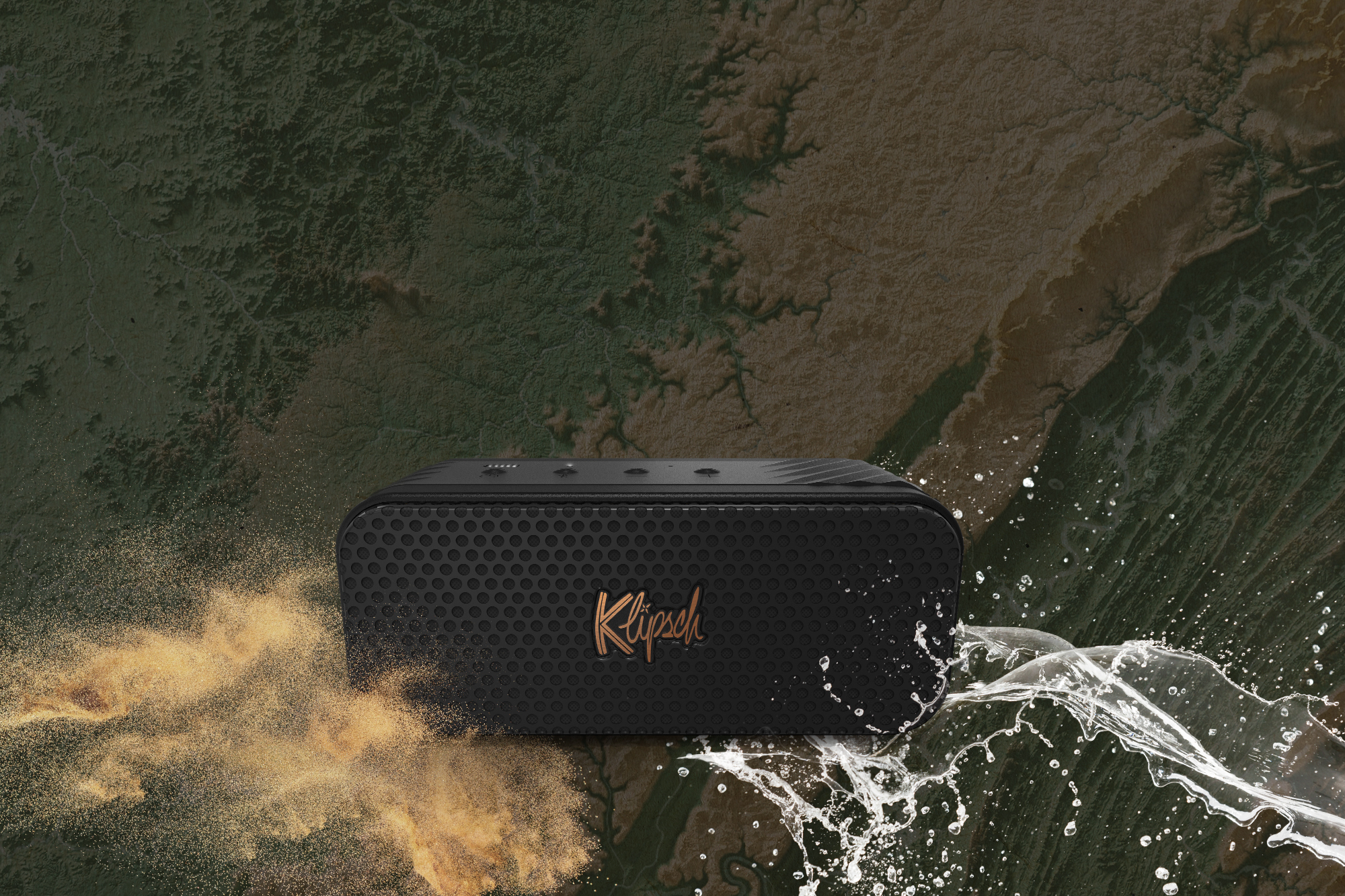 Klipsch Nashville on textured background with sand and water 2000x1333