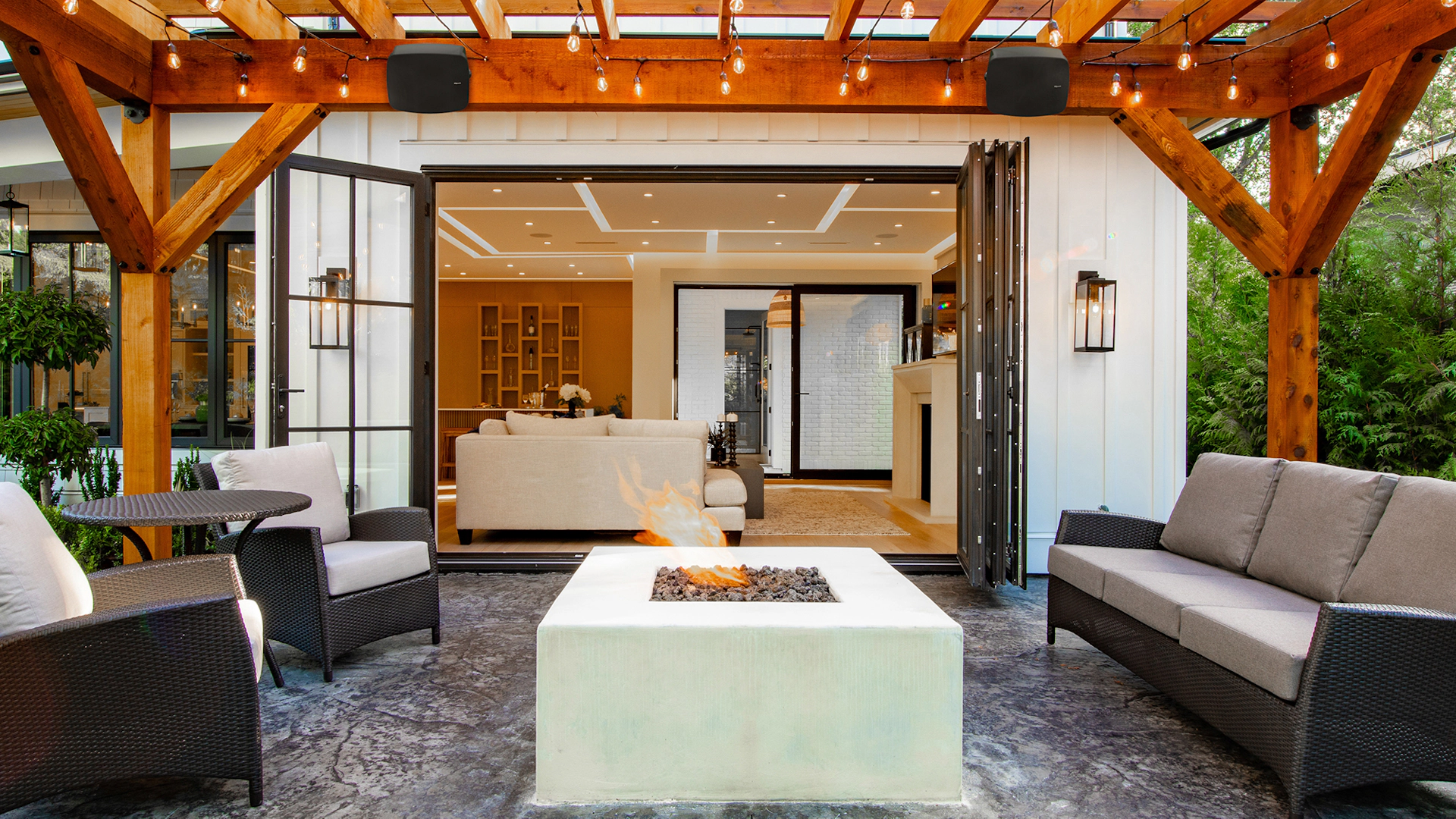 Klipsch RSM 650 on Outdoor Pergola 2000x2000