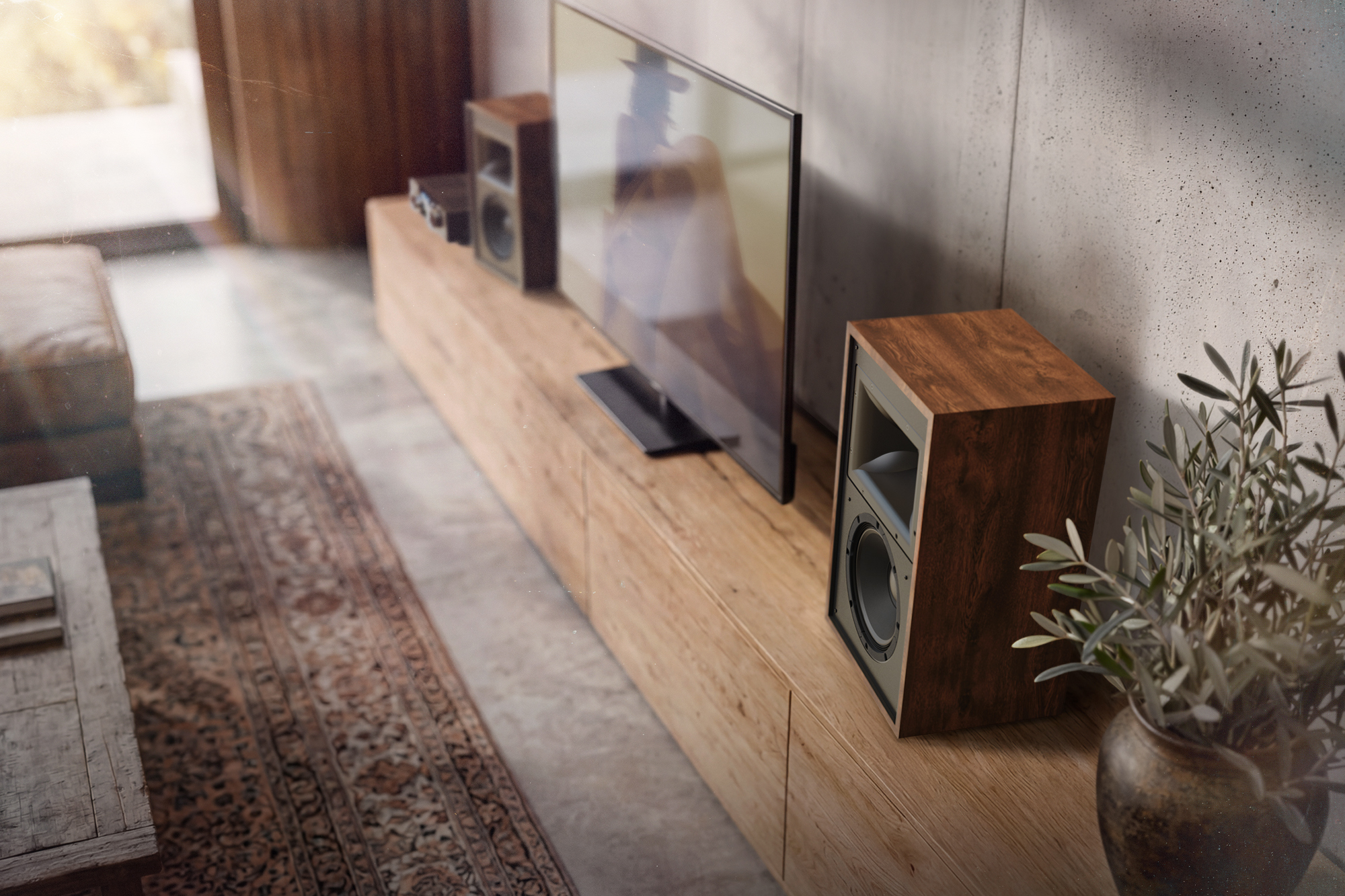 Klipsch Rebellion TW from above with sunburst through window 2000x1333