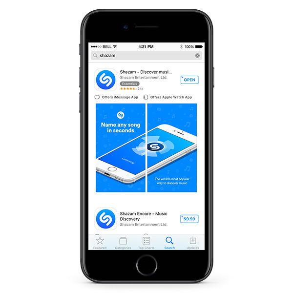 Klipsch Shazam App Store