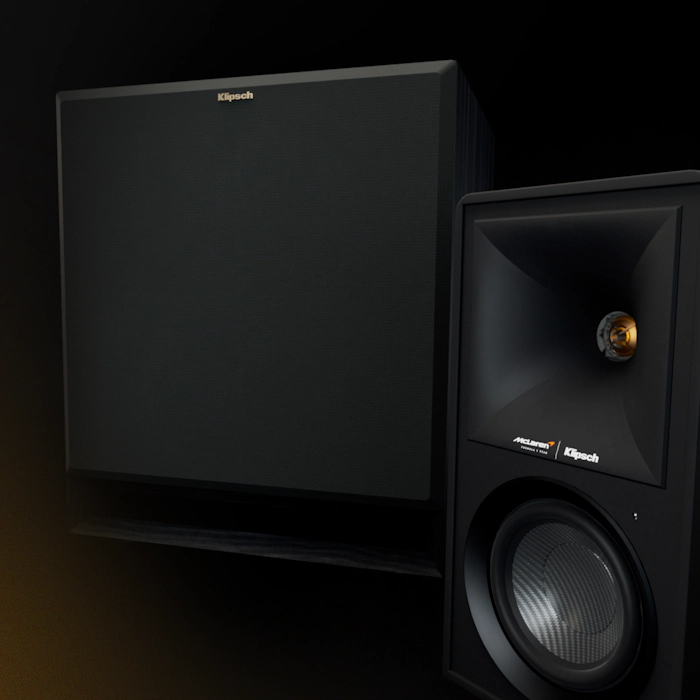 Klipsch the Fives Mc Laren Edition with a subwoofer Mobile