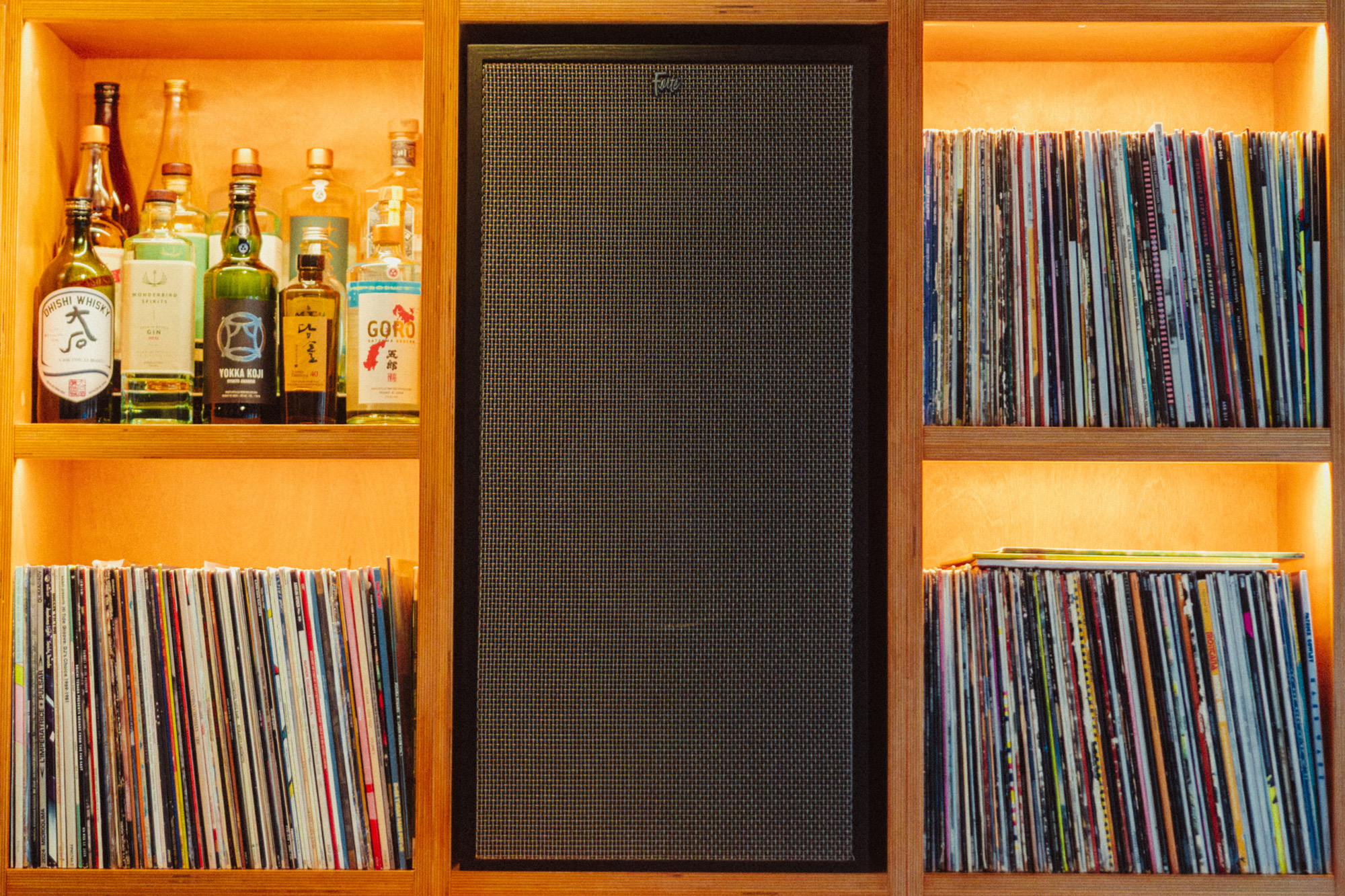 Klipsch x Charis Listening Bar Klispch Forte IV speakers built into Charis Listening Bar 2000x1333