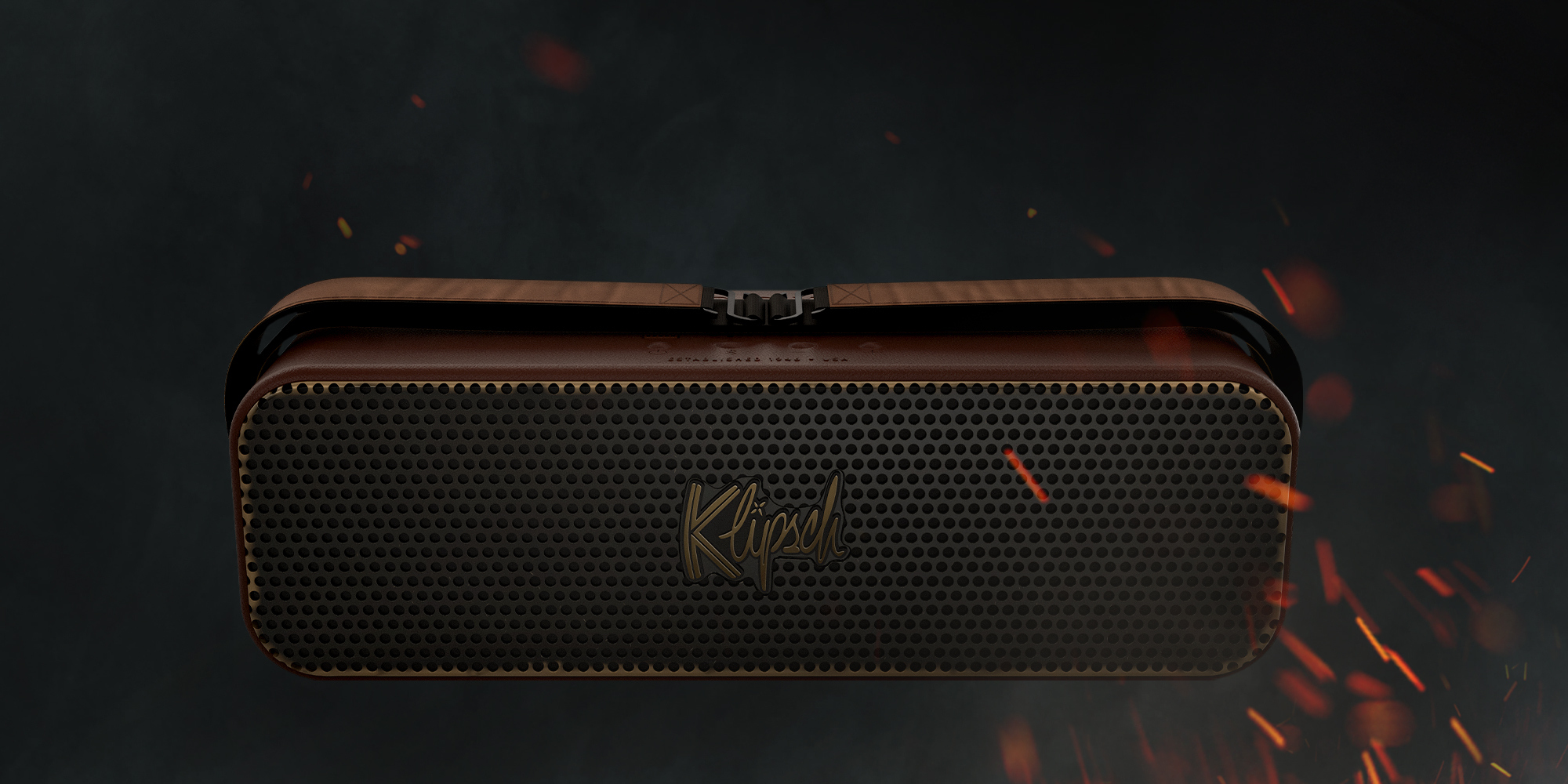 Klipsch x The Odyssey LE HP Speaker Front with embers 2000x1000