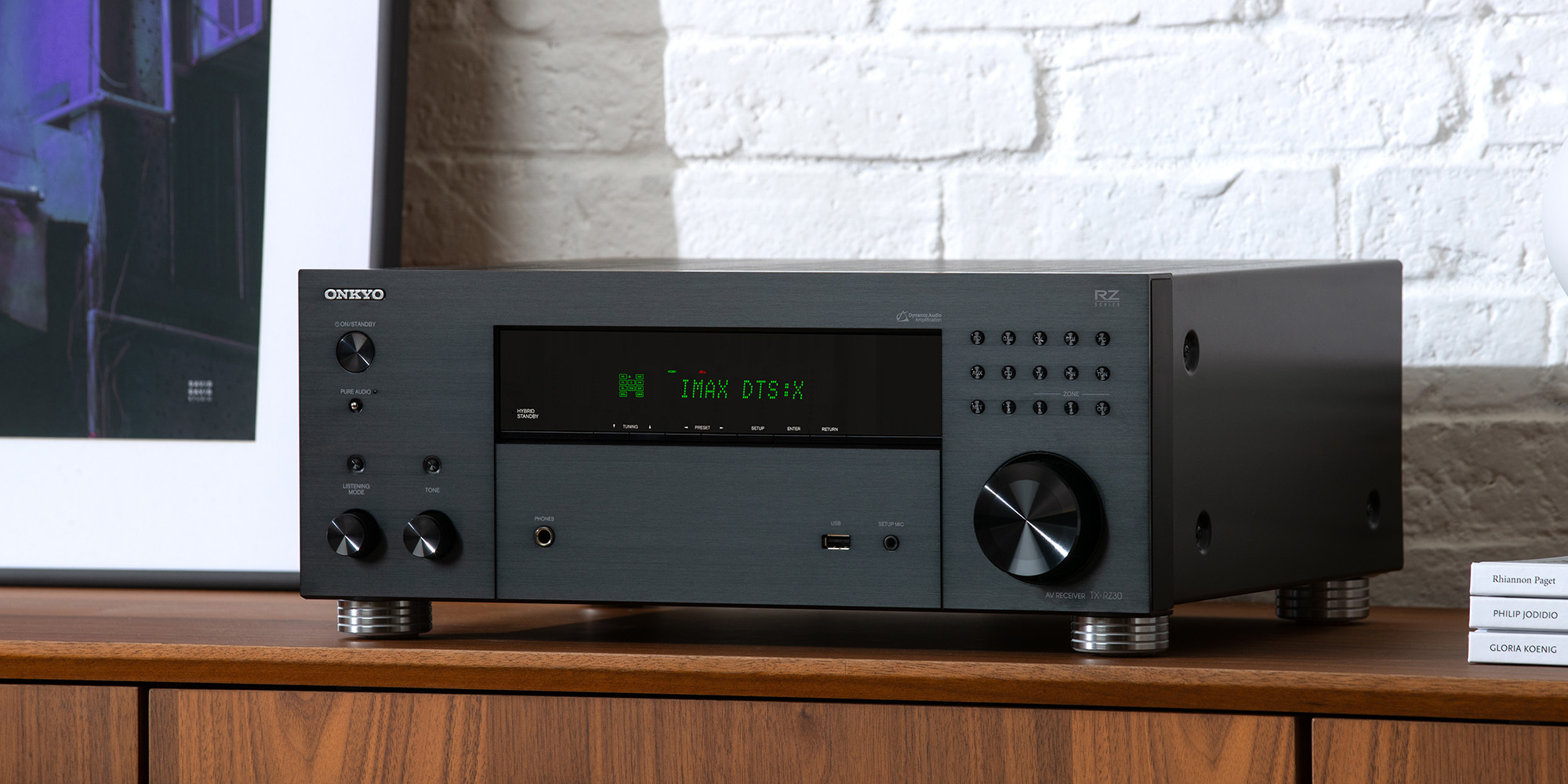 ONKYO TX RZ30 on media console md res 2000x1000