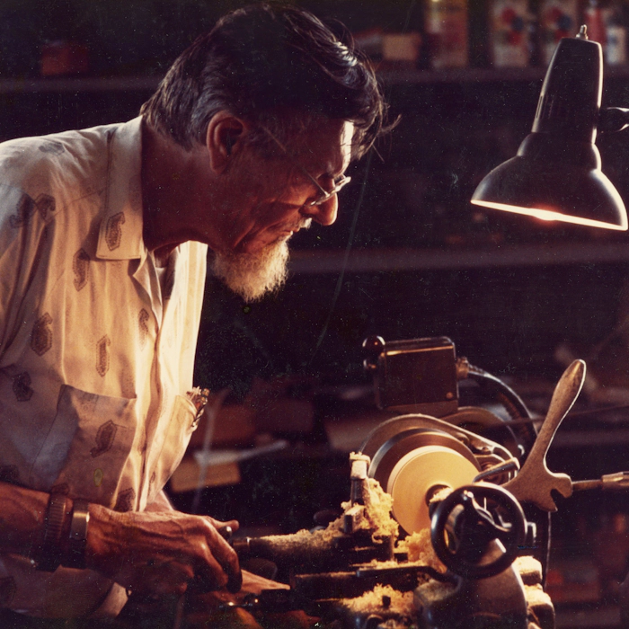 Paul W Klipsch working in the shop mobile