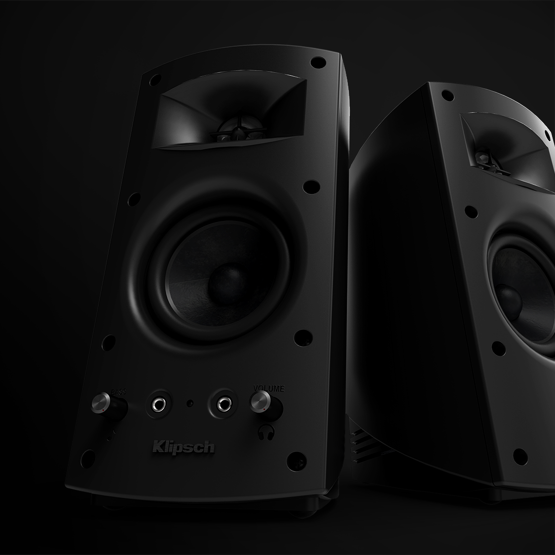 Pro Media 2 0 speakers with grilles off mobile