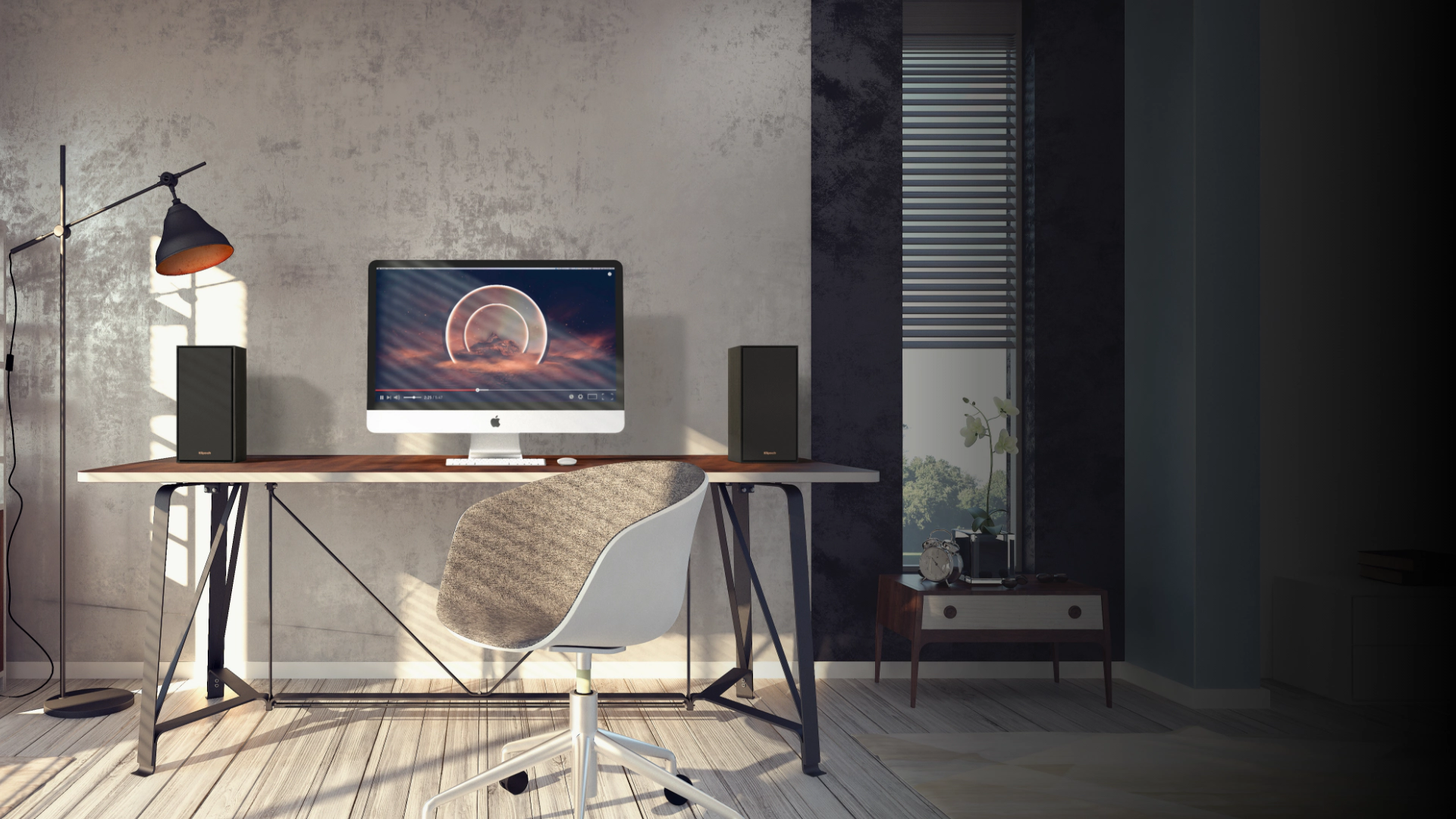 R 40 PM Grilles on Modern Desk with Overlay 1920x1080