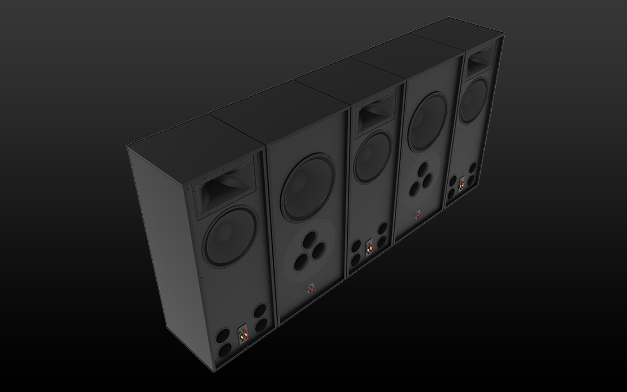 RCC 112 Speakers on Black Background