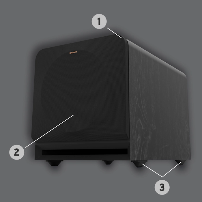 RP 1000 SW front angle view with numbered design upgrade feature callouts described in page text 1