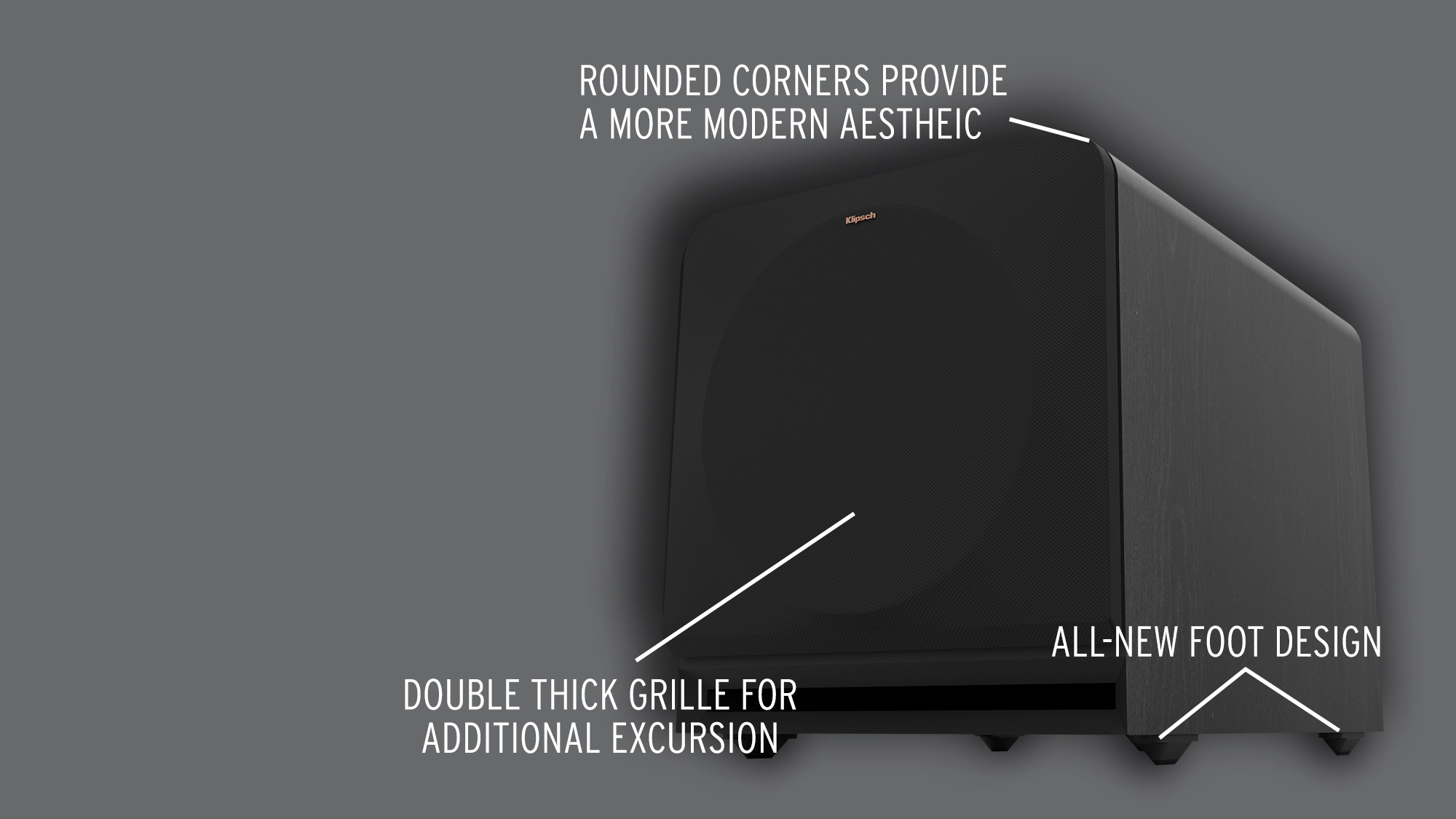 RP 1200 SW front angle view with design upgrade feature callouts