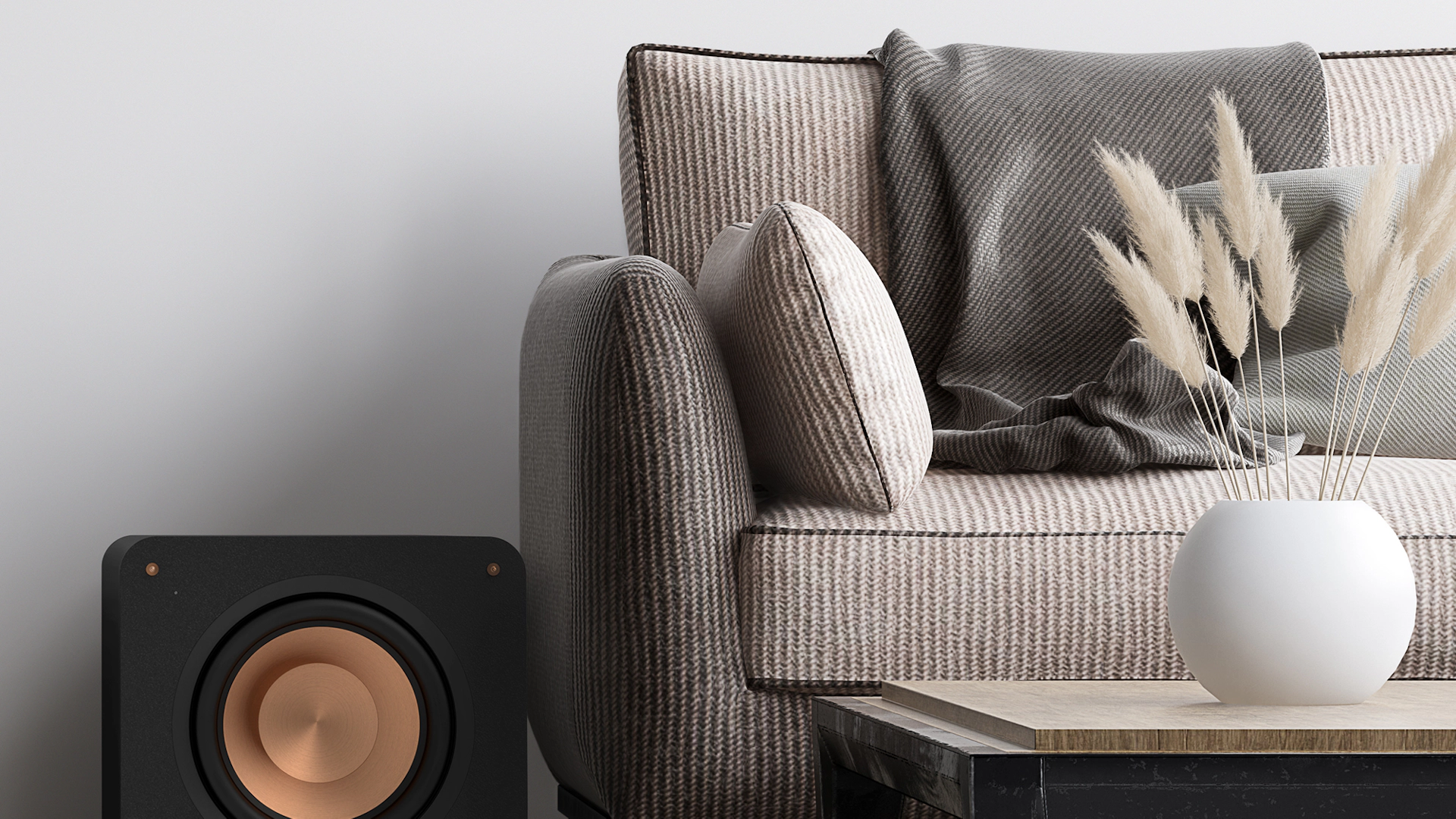 RP 1200 SW on a floor next to a sofa mobile