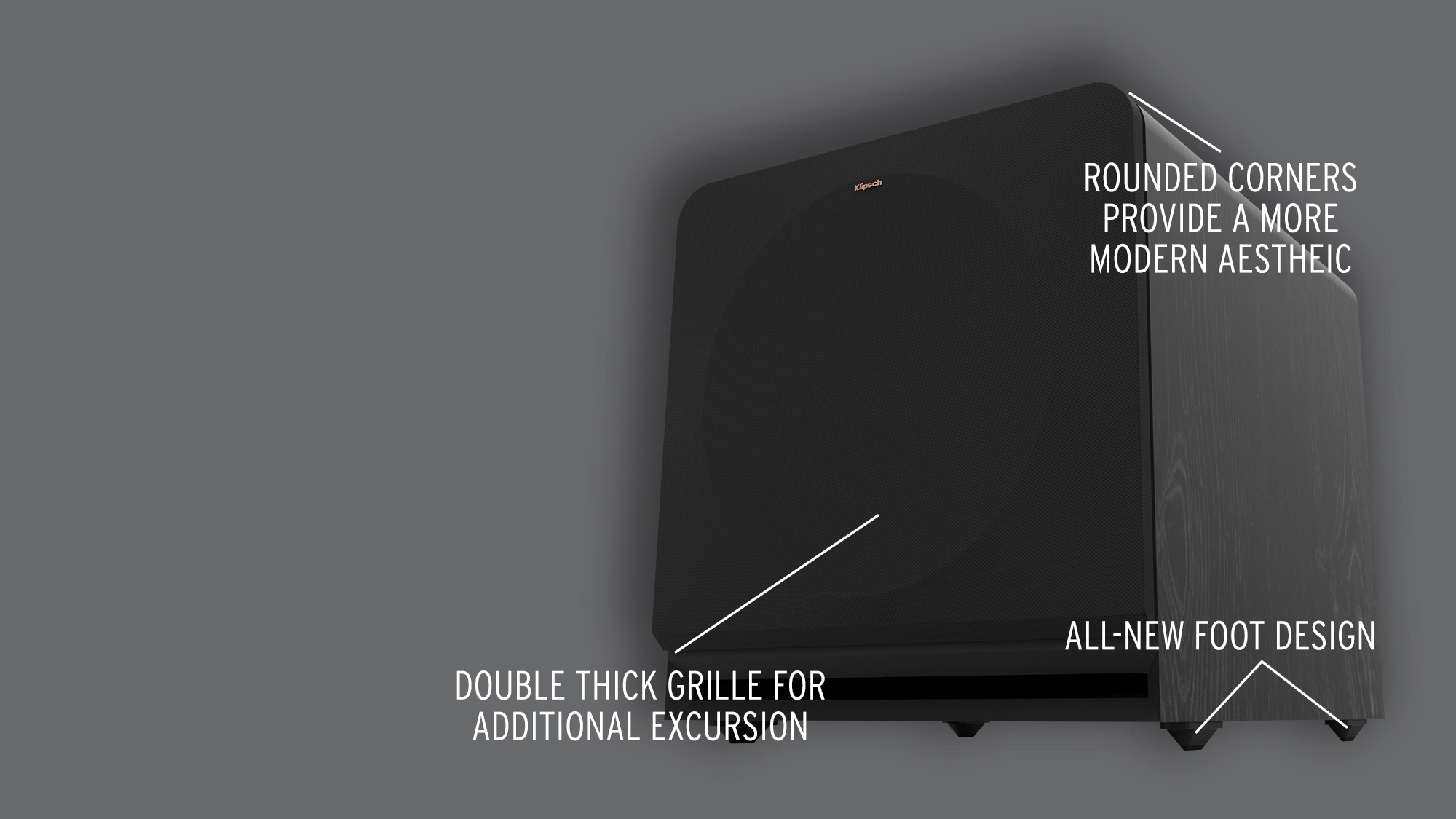 RP 1400 SW front angle view with design upgrade feature callouts