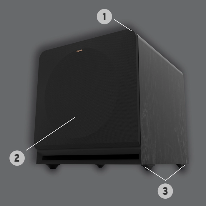 RP 1400 SW front angle view with numbered design upgrade feature callouts described in page text
