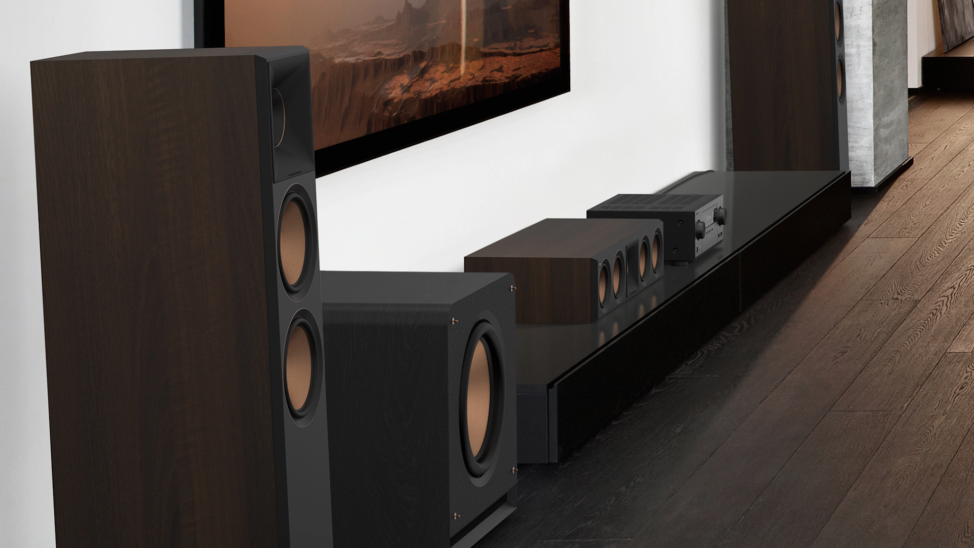 RP 1400 SW in a 3 1 configuration with other Reference Premiere Speakers mobile