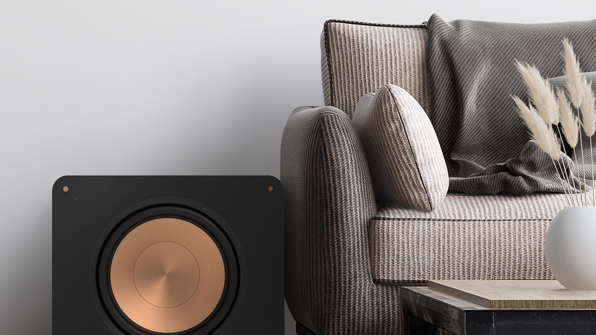 RP 1600 SW on a floor next to a sofa mobile