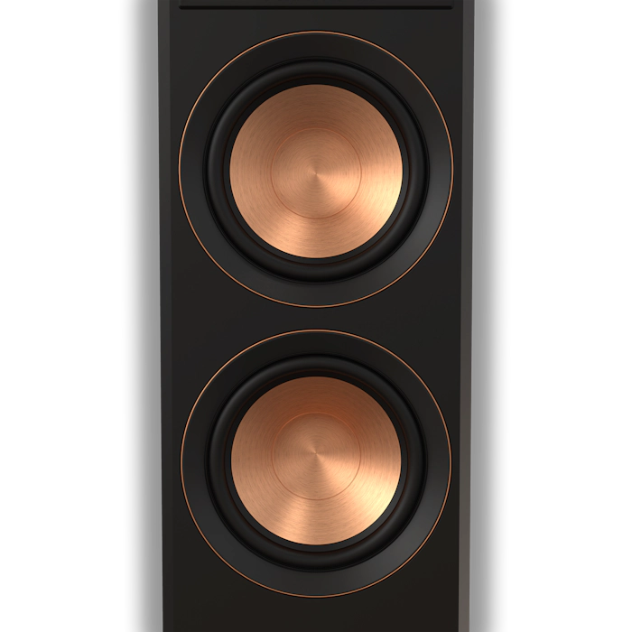 RP 5000 F II closeup of all new cerametallic woofers mobile