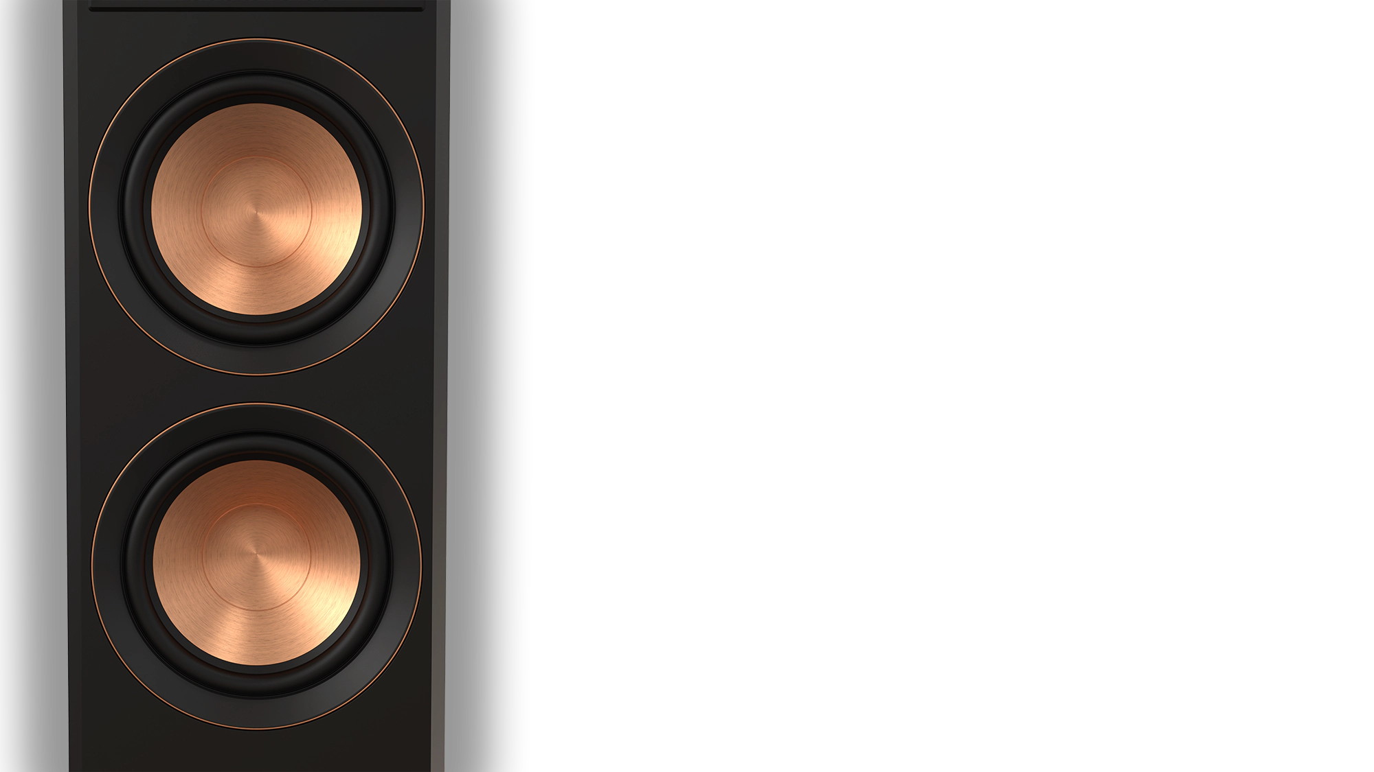 RP 5000 F II closeup of all new cerametallic woofers