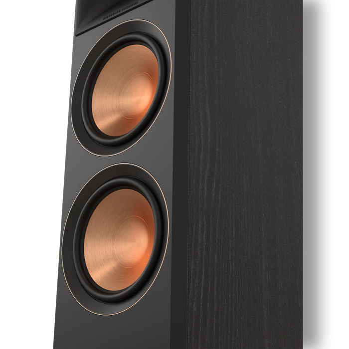 RP 6000 F II closeup of all new cerametallic woofers mobile