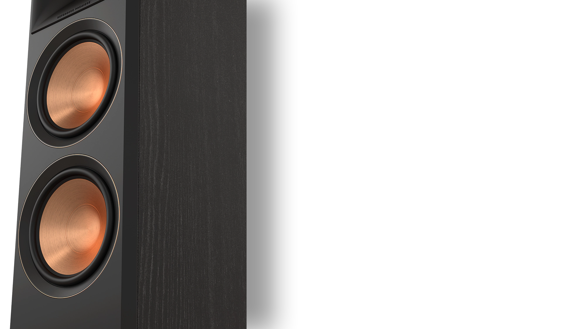 RP 6000 F II closeup of all new cerametallic woofers