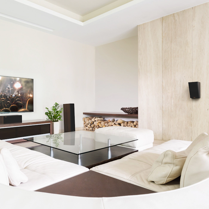 Reference Premiere II speakers in a living room home theater setting mobile