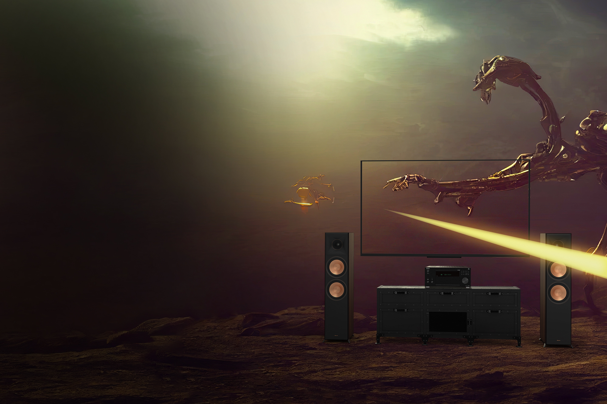 TV and Onkyo TX RZ50 and Klipsch System in Immersive Movie Dirac 2000x1333