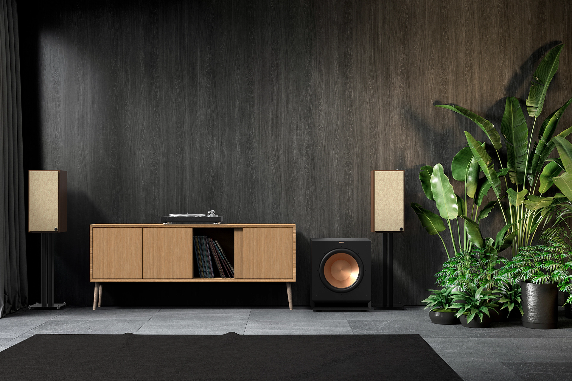The Nines Walnut Grilles with Sub in Lobby Large House Plants 2000x1333