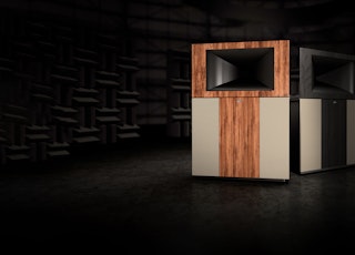 Klipsch Jubilee speakers on a black background
