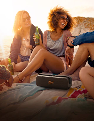 Klipsch Detroit at beach hang with friends 855x1100