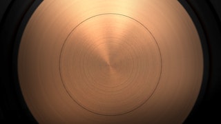 Spun-Copper Thermoformed Crystalline Polymer Woofer close-up 2022