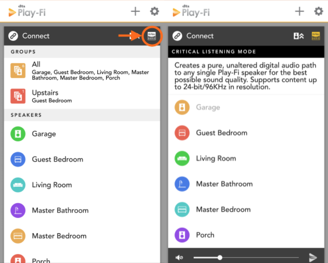 Klipsch Stream App Screenshot Critical Listening Mode