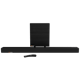 Cinema700 Carousel 1- long black speaker and shorter black speaker with remote