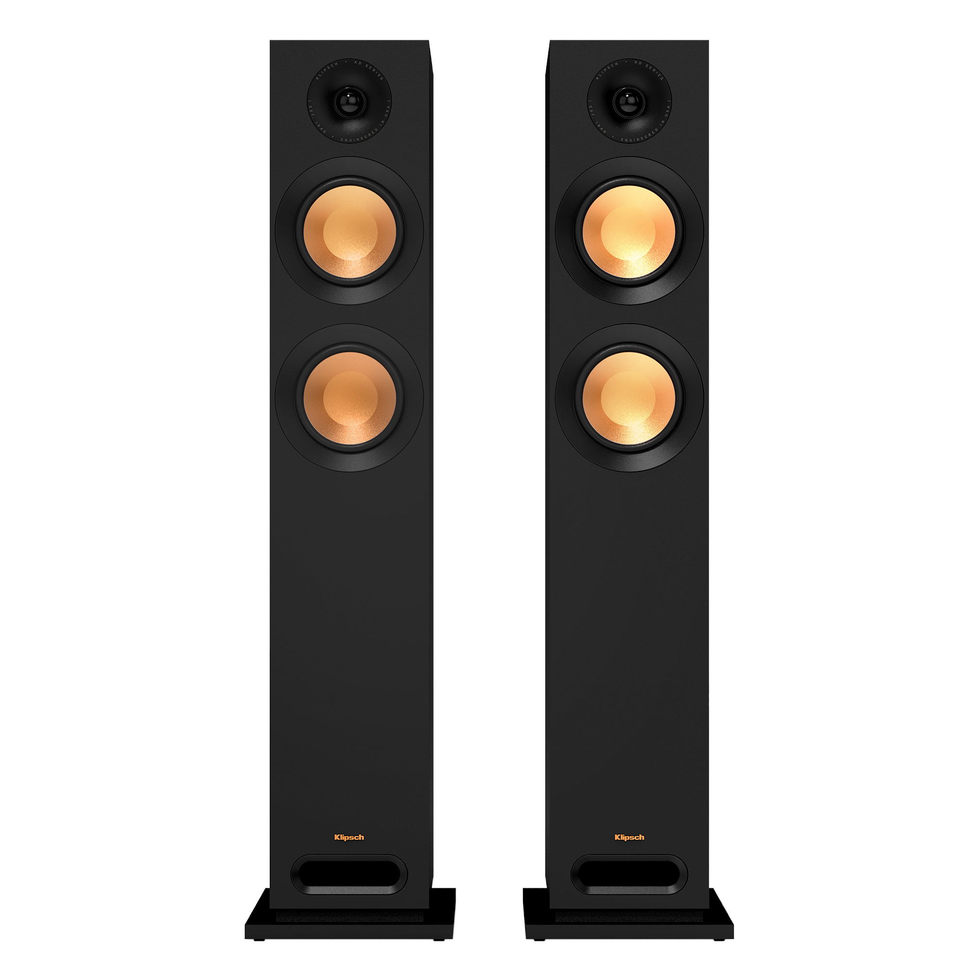 KD 52 F Floorstanding Speakers front view with grilles off